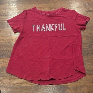 Old Navy Red Thankful Tee - Short Sleeve